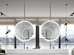 FRAME - Round mirror with integrated lighting _ MOMA Design